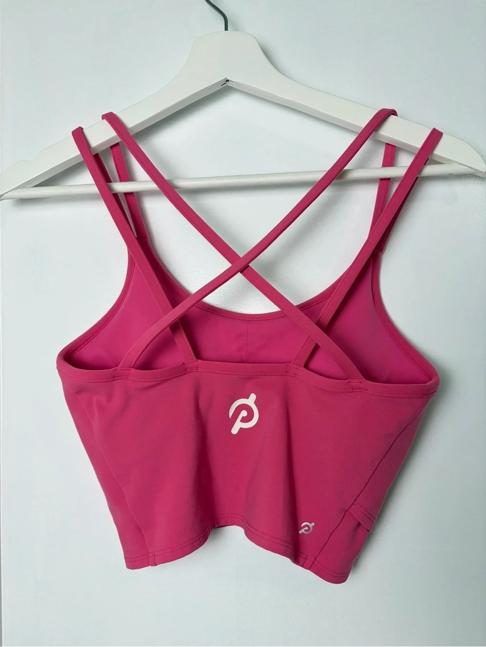 Peloton Bubblegum Pink Cadent Strappy Longline Sports Bra Crop Tank Top Athletic
